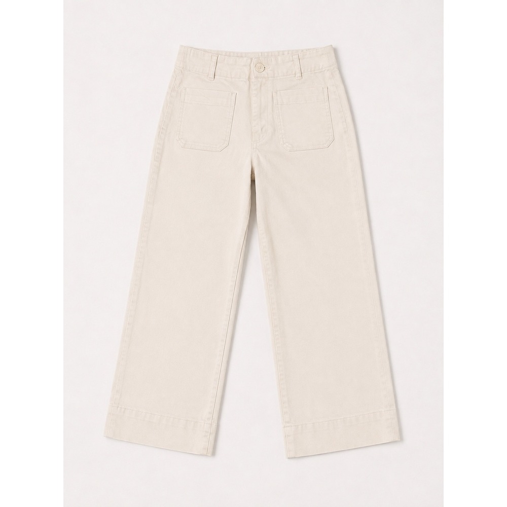 Bagatelle Collection Cream Wide Leg Utility Patch Pocket Pants Size 4